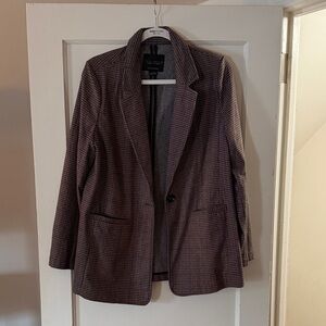 Sanctuary Houndstooth Blazer in Brown